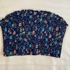Multicolored Flower Tube, Crop top